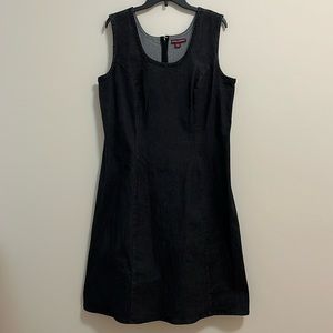 Jessica London dress size 16 black denim sleeveless pullover elevated basic